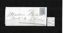 1843-1852 Kantonalmarken Rayon I → 1854 Brief Genève Route De Chene   ►SBK-17II Type 22 Stein C2 ATTEST◄ - 1843-1852 Poste Federali E Cantonali