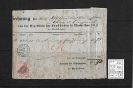 1843-1852 Kantonalmarken Rayon III → 1853 Rechnung (Zeitungsband) Landbote Winterthur ►SBK-20►RAR◄ - 1843-1852 Timbres Cantonaux Et  Fédéraux