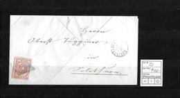 1843-1852 Kantonalmarken Rayon III  1854 Brief Olsberg Bei Rheinfelden   ►SBK-20◄ - 1843-1852 Federal & Cantonal Stamps