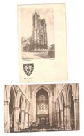 Two Beverley Heraldry Coat Of Arms & Church Interior Postcards - Other & Unclassified