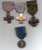 Croix De Guerre 14/18,croix Du Combattant Et Médaille Association ACPG CATM ET TOE DU NORD....BT11 - France