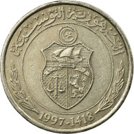 Monnaie, Tunisie, 1/2 Dinar, 1997, Paris, TTB, Copper-nickel, KM:346 - Tunisia