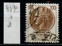 Italie - Italy - Italien 1959 Y&T N°802 - Michel N°1051 (o) - 100l Monnaie Syracusaine - Filigrane * - 1946-60: Usati
