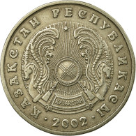 Monnaie, Kazakhstan, 50 Tenge, 2002, Kazakhstan Mint, TTB, Copper-Nickel-Zinc - Kazajstán