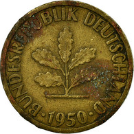 Monnaie, République Fédérale Allemande, 5 Pfennig, 1950, Karlsruhe, TB, Brass - 5 Pfennig