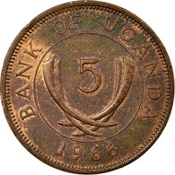 Monnaie, Uganda, 5 Cents, 1966, TB+, Bronze, KM:1 - Ouganda