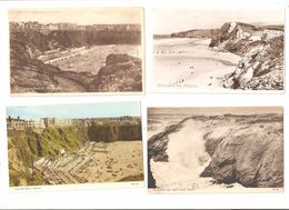 FOUR NEWQUAY CORNWALL POSTCARDS - Newquay