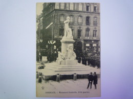 GP 2019 - 947  BORDEAUX  :  Monument  GAMBETTA  (côté Gauche)   XXX - Bordeaux