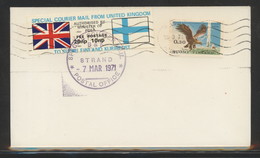 GREAT BRITAIN GB 1971 POSTAL STRIKE MAIL SPECIAL COURIER MAIL 2ND ISSUE DECIMAL COVER STRAND LONDON TO FINLAND 7 MARCH - Plaatfouten En Curiosa