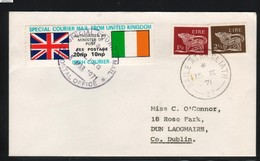 GREAT BRITAIN GB 1971 POSTAL STRIKE MAIL SPECIAL COURIER MAIL 2ND ISSUE DECIMAL COVER LONDON TO IRELAND EIRE 8 MARCH - Cinderelas