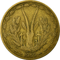 Monnaie, West African States, 10 Francs, 1959, Paris, TB+, Aluminum-Bronze, KM:1 - Costa De Marfil