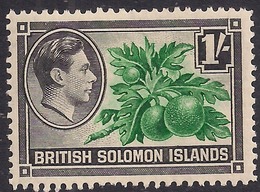 British Solomon Islands 1939 - 51 KGV1  1/-d Breadfruit  MM SG 68 ( R966 ) - Iles Salomon (...-1978)