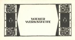 Wiener Werkstätte Werbung/ Visittenkarte (keine Ak Einteilung) Publicite - Sonstige & Ohne Zuordnung