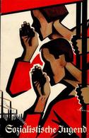 BAUHAUS-STIL - SOZIALISTISCHE JUGEND TEPLITZ - REICHSJUGENDTAG 1928 AUSSIG - Sehr Dekorative Künstlerkarte I R! - Otros & Sin Clasificación