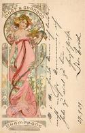 Mucha, Alfons Champagne Moet & Chandon Künstler-Karte 1909 I-II - Mucha, Alphonse