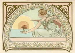 Mucha, Alfons Frau Jugendstil II (beschnitten) Art Nouveau - Mucha, Alphonse