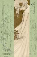 Kirchner, Raphael Frau Demi Vierge Künstler-Karte 1901 I-II - Kirchner, Raphael