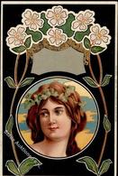Jugendstil - FRAUEN  - Prägekarte I Art Nouveau - Other & Unclassified