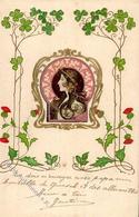 Jugendstil Frau  Prägedruck 1902 I-II Art Nouveau - Sonstige & Ohne Zuordnung