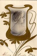 Jugendstil Frau  Prägedruck 1904 I-II Art Nouveau - Sonstige & Ohne Zuordnung