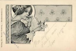 Jugendstil Frau Künstler-Karte I-II Art Nouveau - Other & Unclassified