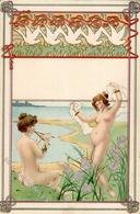 Jugendstil Frauen  Künstlerkarte I-II Art Nouveau Femmes - Andere & Zonder Classificatie