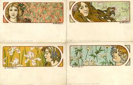 Döcker, E. 5 'er Set Frauen Jugendstil I-II Art Nouveau Femmes - Sonstige & Ohne Zuordnung