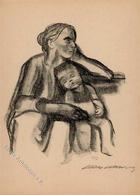 Kollwitz, K. Arbeiterfrau Mit Schlafendem Jungen 1927 Künstlerkarte I-II - Autres & Non Classés