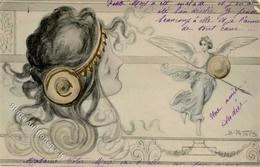 Patella, B. Frau Engel Jugendstil Künstlerkarte 1903 I-II Art Nouveau Ange - Sonstige & Ohne Zuordnung