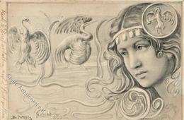 Patella, B. Frau Jugendstil Künstlerkarte 1904 I-II Art Nouveau - Other & Unclassified
