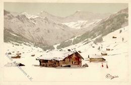 Pellegrini, A. H. Berge Winter  Künstlerkarte I-II - Sonstige & Ohne Zuordnung