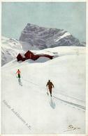 Pellegrini, A. H. Ski Fahren Künstlerkarte 1914 I-II - Sonstige & Ohne Zuordnung