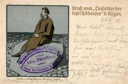 Steglitzer Werkstätte Einsiedler Der Insel Rügen Sign. Belwe, G. Künstler-Karte 1902 II (fleckig, Stauchung) - Other & Unclassified