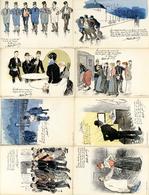 Steinlen, T. Dans La Rue Lot Mit 10 Künstler-Karten I-II - Autres & Non Classés