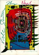 Hundertwasser Wien (1010) Österreich Graphikausstellung Unterschrift Nagl Buch U. Kunsthandlung Künstlerkarte I-II - Sonstige & Ohne Zuordnung