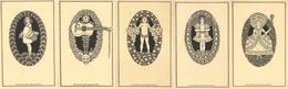 Kunstgeschichte DARMSTADT - AUSSTELLUNG DARMSTADT 1914 - 5 Versch. Offiz. Künstlerkarten Nr. 8-12 - Alle Sign. F.W.KLEUK - Other & Unclassified