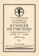 Kunstgeschichte Dresden Sächsischer Künstler Hilfsbund I-II - Autres & Non Classés