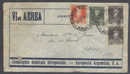 Argentina - XX. 1931 (29 June). Santa Fe - France, Paris. Air French Aeropostale Multifkd Env With Part Arrival. Fine. 1 - Unclassified