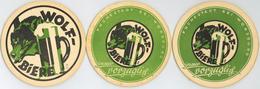 Hohlwein, Ludwig Wolf Biere Fuchsstadt (8731)  Lot Mit 3 Bierdeckel I-II (teils Fleckig) - Hohlwein, Ludwig