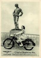 FRANKFURT/Main - INT. FAHRRAD- U. MOTORAD-AUSSTELLUNG 1951 - ADLER-Motorrad I - Reclame