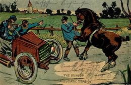 Werbung Auto Dunlop Pneumatic Werbe AK 1904 I-II Publicite - Publicité