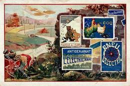 Werbung Auto Pneus Und Gummi Auto Flugzeug  1914 I-II Aviation Publicite - Werbepostkarten