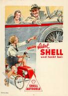 Werbung Auto Shell Tanken Werbe AK I-II Publicite - Advertising