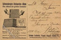 Werbung Briefmarken Album Schwaneberg Werbe AK 1919 I-II Publicite - Werbepostkarten