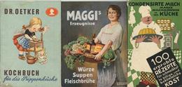 Werbung Maggi Dr. Oetker U. Milchmädchen Lot Mit 10 Teilen U.a. Koch Und Backbücher Unterschiedliche Erhaltung II Public - Werbepostkarten