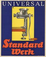 Werbung Universial Standard Werk Pappplakat Ca. 28 X 23 Cm I-II Publicite - Advertising