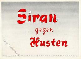 Pharma Werbung Johannisthal (O1197) Siran Temmler Werke Werbe AK I-II Publicite - Pubblicitari