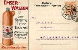Pharma Werbung Mainz (6500) Emser Wasser  1912 I-II Publicite - Reclame