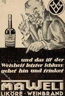 Alkoholwerbung Mainz (6500) Maweli Weinbrand I-II - Publicidad