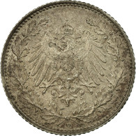 Monnaie, GERMANY - EMPIRE, 1/2 Mark, 1906, TTB, Argent, KM:17 - 1/2 Mark